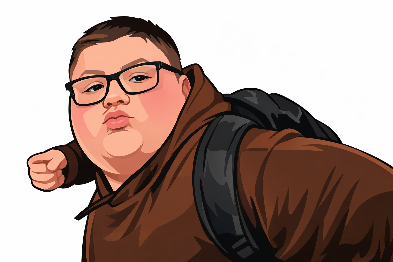 Brown Hoodie Kid Okay Punch Meme Video